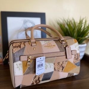 COACH Rowan Satchel With Patchwork NWT